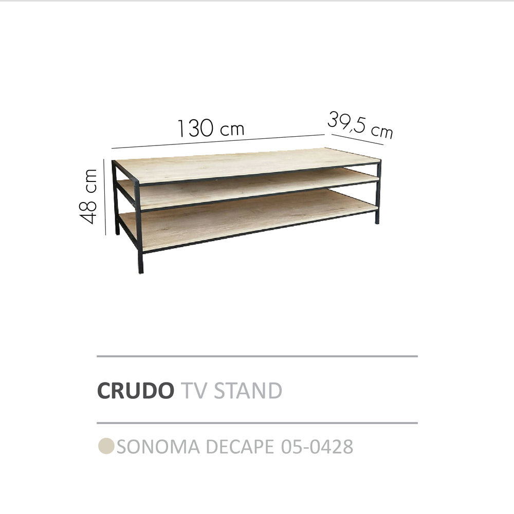 CRUDO TV STAND SONOMA DECAPE 130x39,5xH48cm