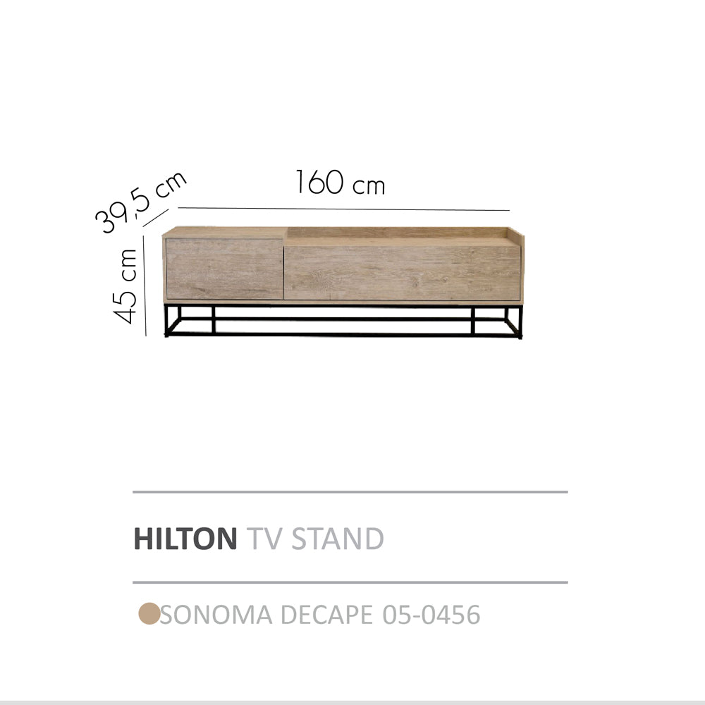 HILTON TV STAND SONOMA DECAPE 160x39,5xH45cm