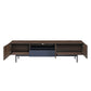 GROOVES TV STAND 2ΠΟΡΤΕΣ 2ΣΥΡΤΑΡΙΑ WOTAN OAK ΓΚΡΙ 180x40xH50cm
