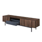 GROOVES TV STAND 2ΠΟΡΤΕΣ 2ΣΥΡΤΑΡΙΑ WOTAN OAK ΓΚΡΙ 180x40xH50cm