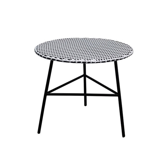 GRANADA COFFEE TABLE ΜΑΥΡΟ ΛΕΥΚΟ D65xΗ56cm