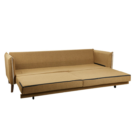 COMMODO ΚΑΝΑΠΕΣ ΚΡΕΒΑΤΙ 3ΘΕΣΙΟΣ CAMEL BEIGE 230x81xH88cm