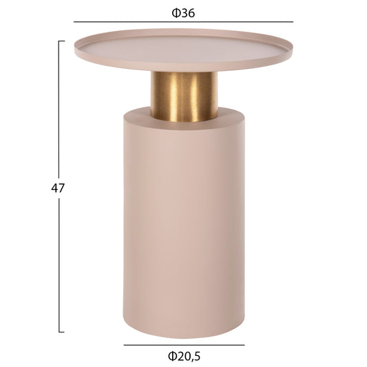 ΒΟΗΘΗΤΙΚΟ ΤΡΑΠΕΖΑΚΙ PUNJAB HM4239.03 ΜΕΤΑΛΛΟ ΣΕ ΕΚΡΟΥ-ΧΡΥΣΟΧΑΛΚΙΝΟ Φ36x47Υεκ.