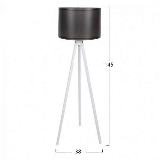 ΦΩΤΙΣΤΙΚΟ ΔΑΠΕΔΟΥ ΞΥΛΙΝΟ CAGNEY ΛΕΥΚΟ ΜΕ ΜΑΥΡΟ ΚΑΠΕΛΟ HM7272.05 Φ38x145 εκ.