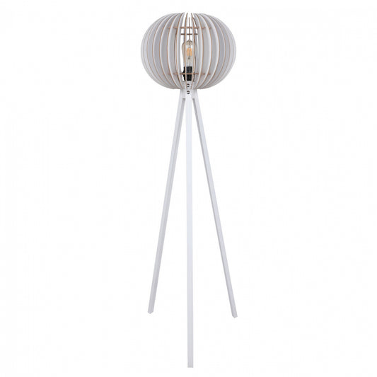 ΦΩΤΙΣΤΙΚΟ ΔΑΠΕΔΟΥ ΞΥΛΙΝΟ ΜΕ ΛΕΥΚΟ ΚΑΠΕΛΟ ΑΠΟ MDF HM7375.01 Φ36x145Υ εκ.