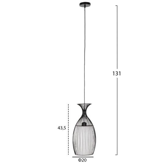 ΦΩΤΙΣΤΙΚΟ ΟΡΟΦΗΣ HM4186 ΜΑΥΡΟ 20x20x43,5 εκ.