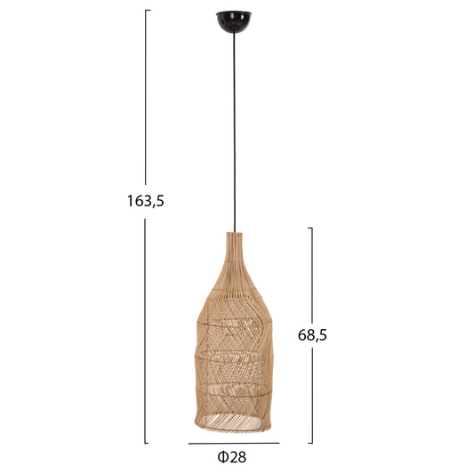 ΦΩΤΙΣΤΙΚΟ ΟΡΟΦΗΣ HM7887 ΚΡΕΜΑΣΤΟ ΑΠΟ RATTAN ΣΕ ΦΥΣΙΚΟ ΧΡΩΜΑ Φ28x163,5Yεκ.