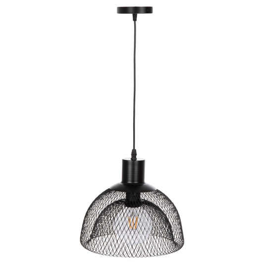 ΦΩΤΙΣΤΙΚΟ ΟΡΟΦΗΣ ΚΡΕΜΑΣΤΟ HM4101 ΜΑΥΡΟ ΜΕΤΑΛΛΙΚΟ ΔΙΚΤΥΩΤΟ ΚΑΠΕΛΟ Φ26x125Υεκ.