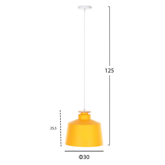 ΦΩΤΙΣΤΙΚΟ ΟΡΟΦΗΣ ΚΡΕΜΑΣΤΟ HM4158.06 ΜΕΤΑΛΛΙΚΟ ΚΙΤΡΙΝΟ ΚΑΠΕΛΟ Φ30x123,5Υεκ