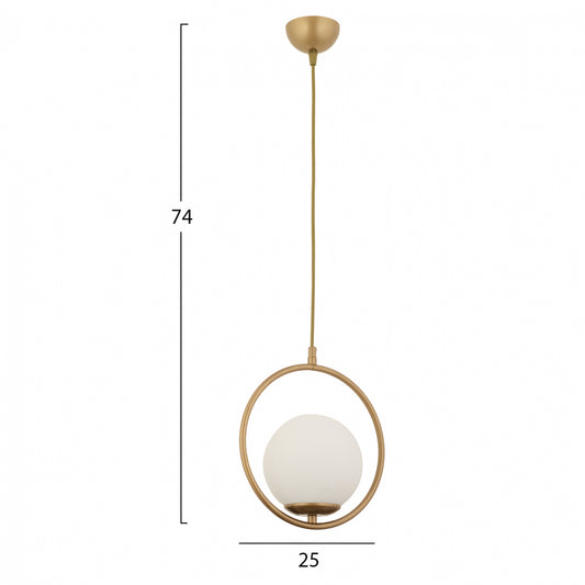 ΦΩΤΙΣΤΙΚΟ ΟΡΟΦΗΣ ΜΕΤΑΛΛΙΚΟ ΧΡΥΣΟ HM7418.02 25x27cm