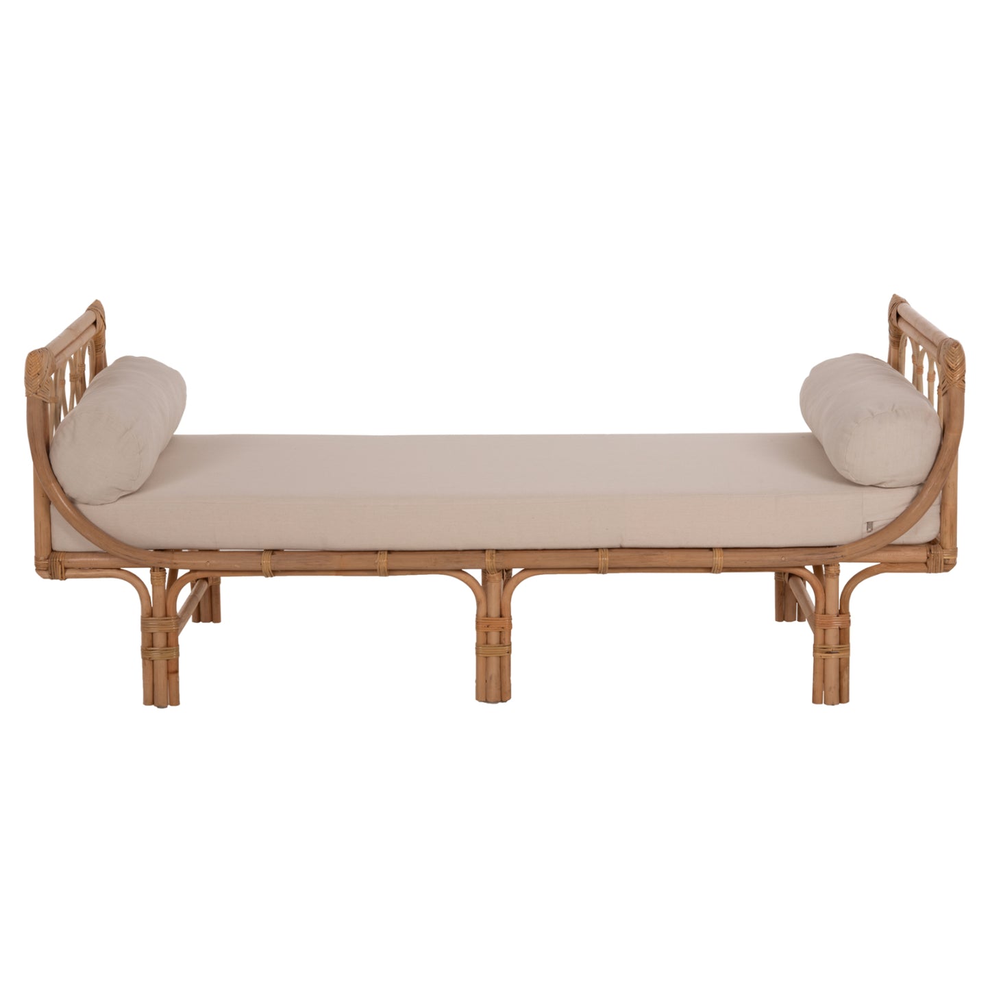 ΚΑΝΑΠΕΣ ΕΞΩΤΕΡΙΚΟΥ ΧΩΡΟΥ CHARMELLA HM9659 ΦΥΣΙΚΟ RATTAN-ΜΠΕΖ ΜΑΞΙΛΑΡΙΑ 187x69x76Yεκ.