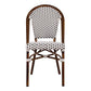 ΚΑΡΕΚΛΑ BISTRO ΑΛΟΥΜΙΝΙΟΥ BAMBOO LOOK ΜΕ ΛΕΥΚΟ-ΜΑΥΡΟ RATTAN HM5566.01 45x54x90Υεκ.
