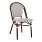 ΚΑΡΕΚΛΑ BISTRO ΑΛΟΥΜΙΝΙΟΥ BAMBOO LOOK ΜΕ ΛΕΥΚΟ-ΜΑΥΡΟ RATTAN HM5566.01 45x54x90Υεκ.