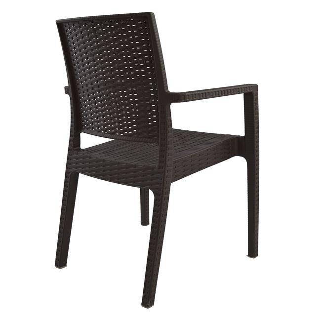 ΚΑΡΕΚΛΑ ΜΕ ΜΠΡΑΤΣΑ KAGANU DARK BROWN HM5134.09 57x55,5x89 εκ.