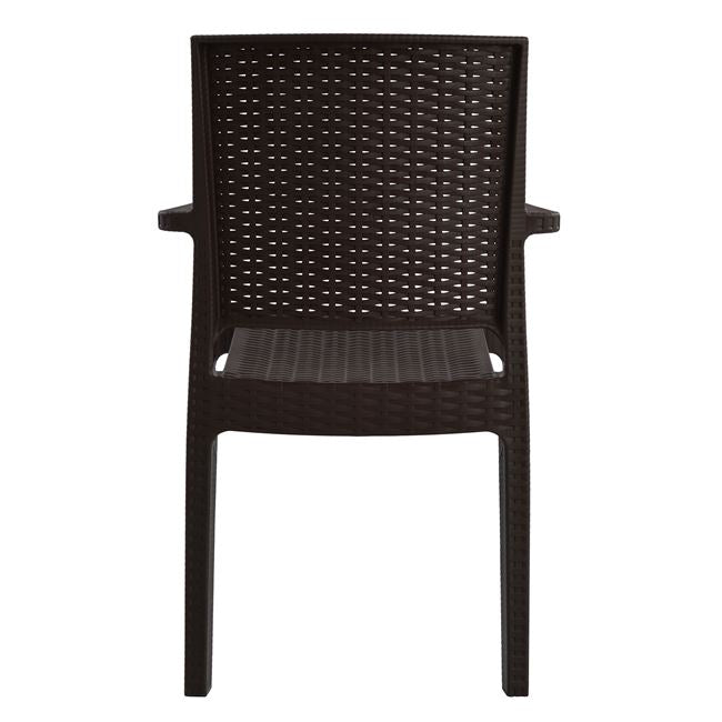 ΚΑΡΕΚΛΑ ΜΕ ΜΠΡΑΤΣΑ KAGANU DARK BROWN HM5134.09 57x55,5x89 εκ.