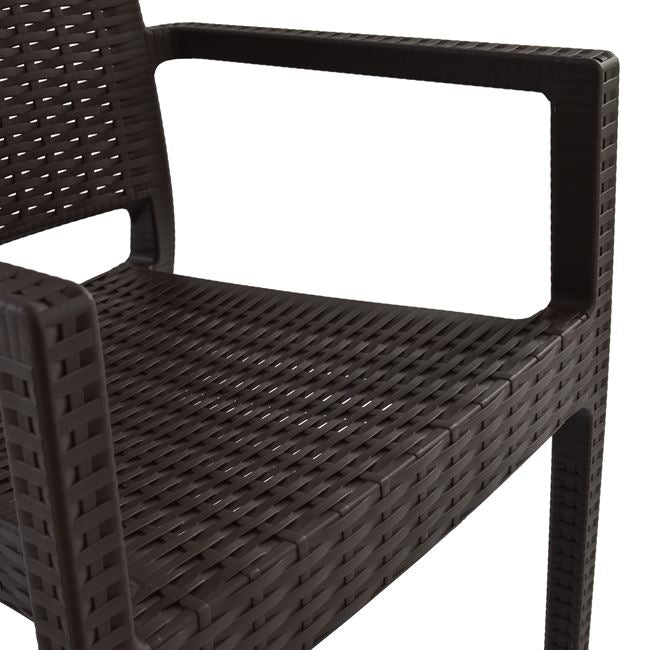 ΚΑΡΕΚΛΑ ΜΕ ΜΠΡΑΤΣΑ KAGANU DARK BROWN HM5134.09 57x55,5x89 εκ.