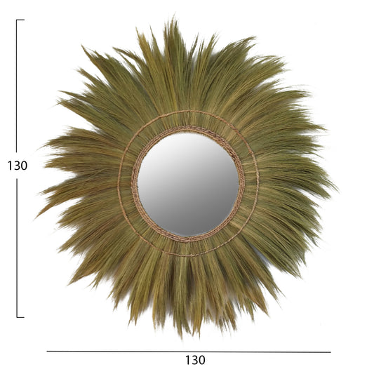 ΚΑΘΡΕΠΤΗΣ ΤΟΙΧΟY ΣΤΡΟΓΓΥΛΟΣ ΠΛΑΙΣΙΟ ΙΝΕΣ ΜΠΑΝΑΝΑΣ ΣΕ ΦΥΣΙΚΟ 130x4x130Υεκ.HM7734