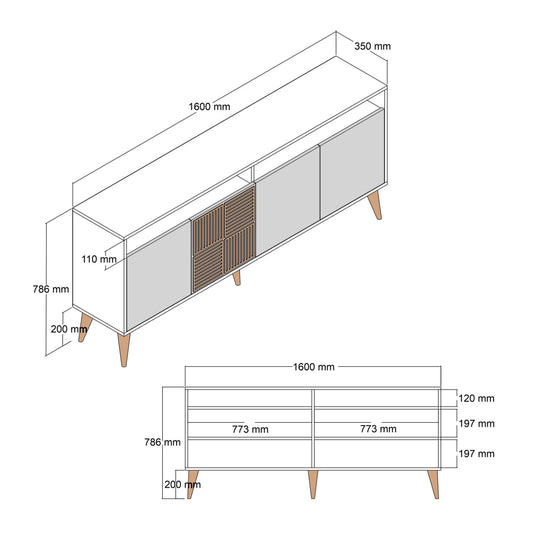 ΜΠΟΥΦΕΣ ΜΕΛΑΜΙΝΗΣ ΚΑΡΥΔΙ ΜΕ ΟΨΗ ΜΑΥΡΟΥ ΜΑΡΜΑΡΟΥ HM9506.02 160x35x78Υ εκ.