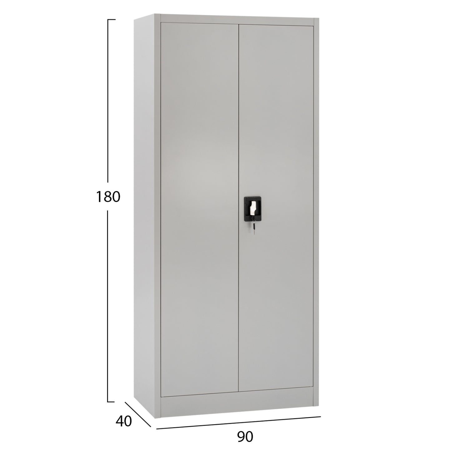 ΝΤΟΥΛΑΠΑ ΜΕΤΑΛΛΙΚΗ 2ΦΥΛΛΗ ΜΕ ΧΩΡΙΣΜΑ ΑΝΟΙΧΤΟ ΓΚΡΙ HM5961.11 90Χ40Χ180Yεκ.