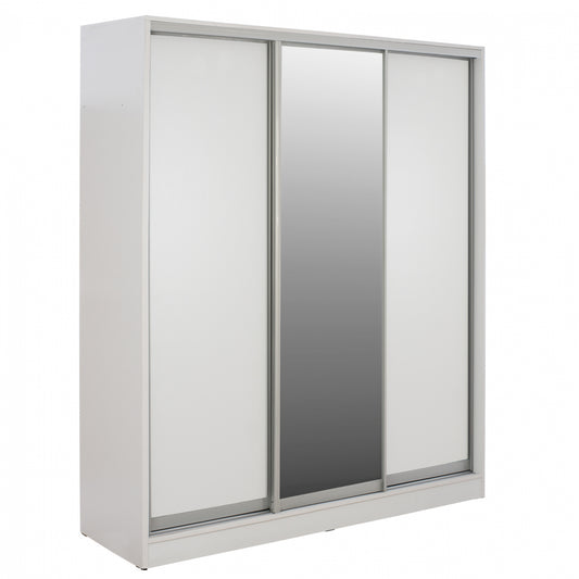 ΝΤΟΥΛΑΠΑ ΣΥΡΟΜΕΝΗ ADLER ΜΕΛΑΜΙΝΗΣ ΛΕΥΚΗ ΜΕ ΚΑΘΡΕΦΤΗ 3ΦΥΛΛΗ HM2461.03 183x60x220 εκ.