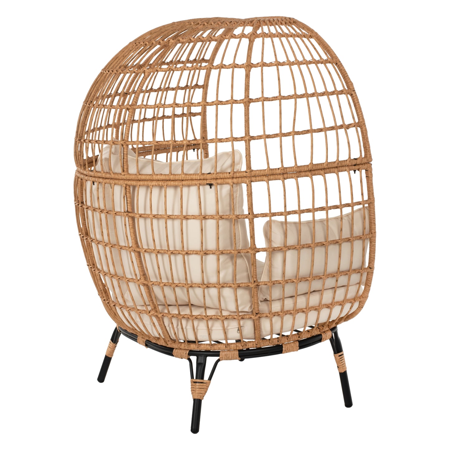 ΠΟΛΥΘΡΟΝΑ ΦΩΛΙΑ MIAMI 2 ΑΤΟΜΩΝ ΤΥΠΟΥ RATTAN HM5870.01 130x80x157 εκ.