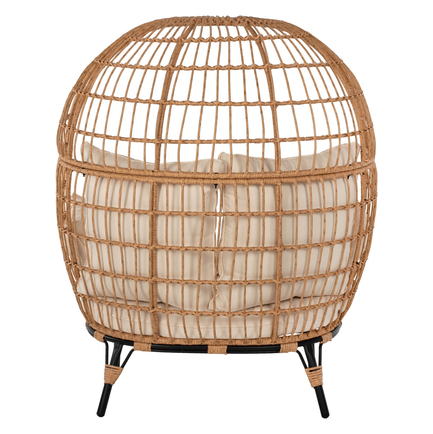 ΠΟΛΥΘΡΟΝΑ ΦΩΛΙΑ MIAMI 2 ΑΤΟΜΩΝ ΤΥΠΟΥ RATTAN HM5870.01 130x80x157 εκ.