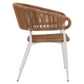 ΠΟΛΥΘΡΟΝΑ ΑΛΟΥΜΙΝΙΟΥ ΛΕΥΚΗ ΜΕ WICKER ΜΠΕΖ HM5783.02 56x60x78 εκ.
