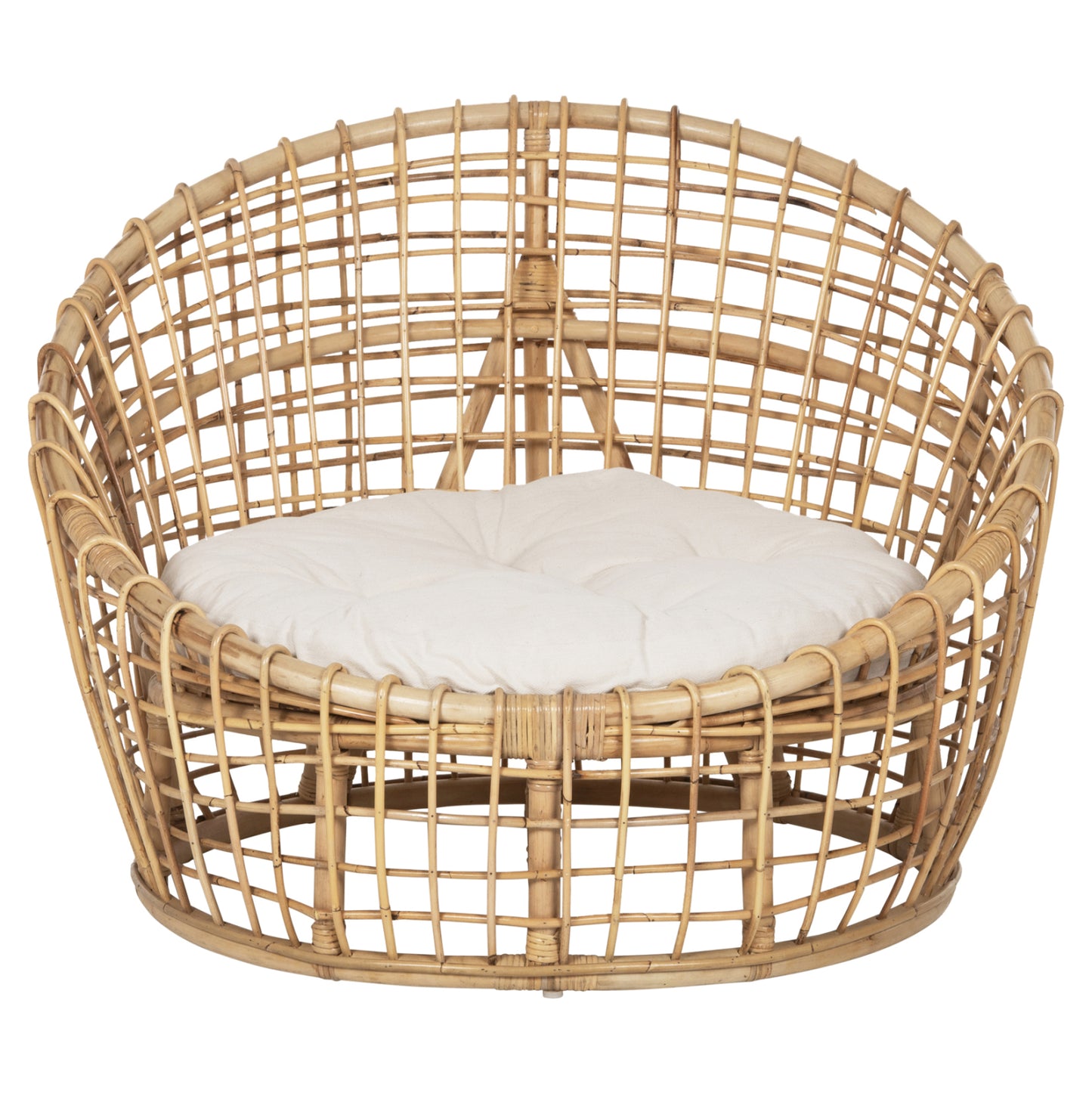 ΠΟΛΥΘΡΟΝΑ ENTO HM9814 RATTAN ΣΕ ΦΥΣΙΚΟ-ΛΕΥΚΟ ΜΑΞΙΛΑΡΙ 106x94x82Yεκ.