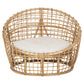ΠΟΛΥΘΡΟΝΑ ENTO HM9814 RATTAN ΣΕ ΦΥΣΙΚΟ-ΛΕΥΚΟ ΜΑΞΙΛΑΡΙ 106x94x82Yεκ.