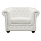 ΠΟΛΥΘΡΟΝΑ T.CHESTERFIELD HM3011.02 ΤΕΧΝΟΔΕΡΜΑ ΛΕΥΚΟ ΜΑΤ 110x90x73 εκ.