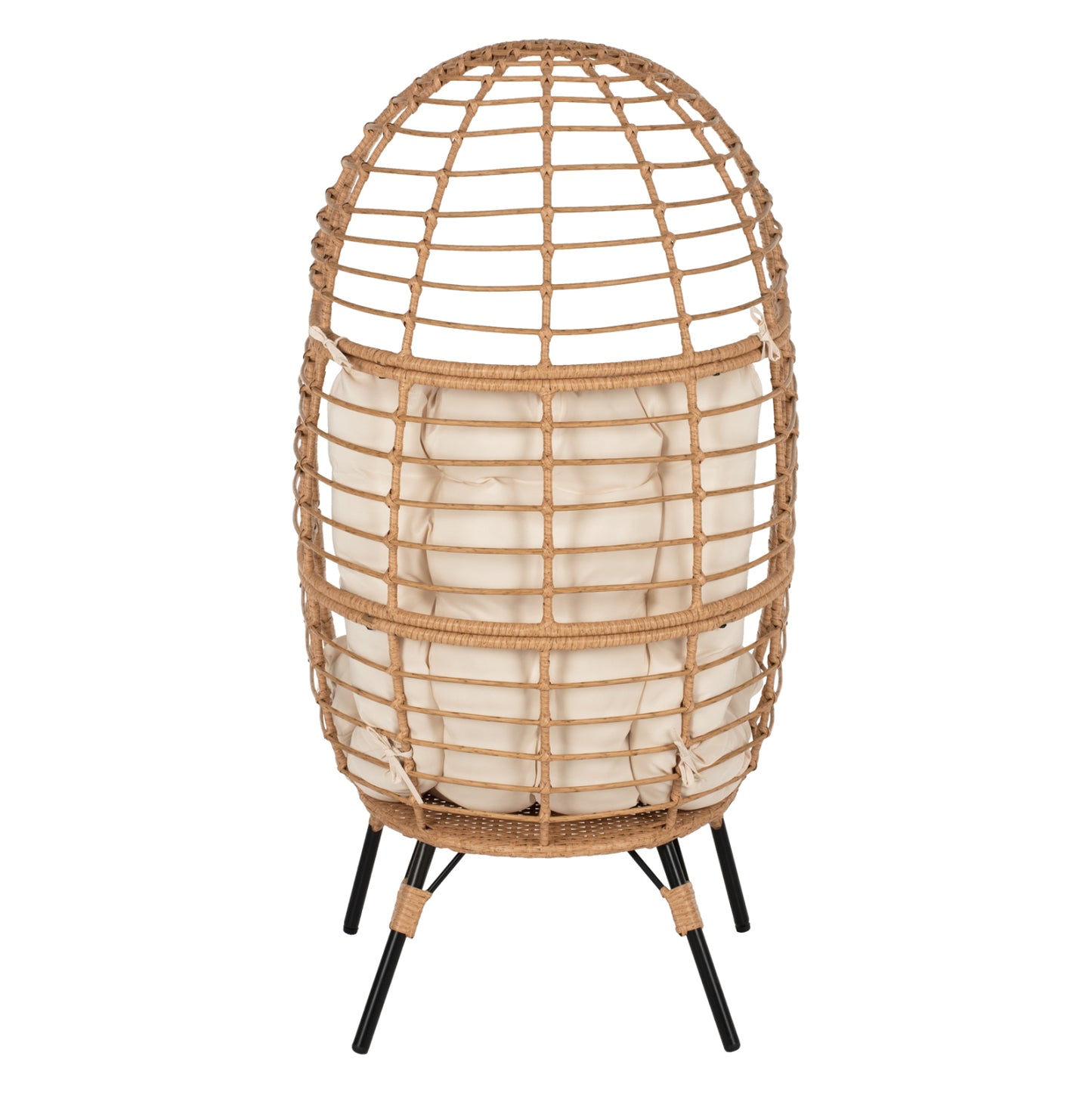 ΠΟΛΥΘΡΟΝΑ Τ.ΦΩΛΙΑ RATTAN HM5869.01 ΜΕΤΑΛ. ΠΟΔΙΑ ΜΑΥΡΑ 77x72x148 εκ.