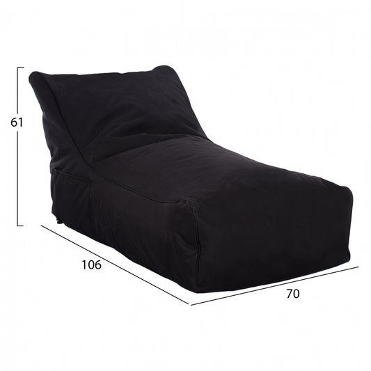 ΠΟΥΦ BLOOM ΑΔΙΑΒΡΟΧΟ HM5111.14 ΜΑΥΡΟ ΜΕ UV PROTECTION 106x70x61Υ εκ.