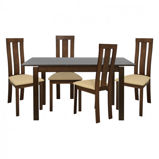 ΣΕΤ ΤΡΑΠΕΖΑΡΙΑ 5ΤΜΧ ΤΡΑΠΕΖΙ 120+30Χ80Χ75 cm ΑΝΟΙΓΟΜΕΝΟ  & 4 ΚΑΡΕΚΛΕΣ HM10050