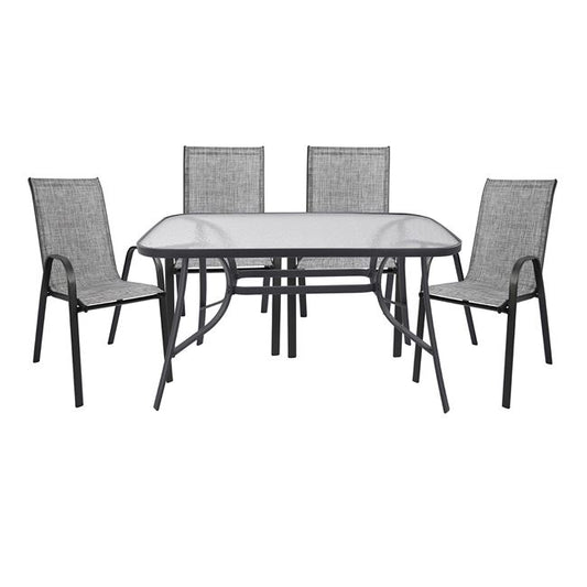 ΣΕΤ ΤΡΑΠΕΖΑΡΙΑΣ 5ΤΜΧ ΜΕ 4 ΚΑΡΕΚΛΕΣ & ΤΡΑΠΕΖΙ 140Χ80 HM5200.01