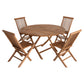 ΣΕΤ ΤΡΑΠΕΖΑΡΙΑΣ ΕΞΩΤ. ΧΩΡΟΥ 5ΤΜΧ KENDALL HM11956 ΜΑΣΙΦ ΞΥΛΟ TEAK ΦΥΣΙΚΟ