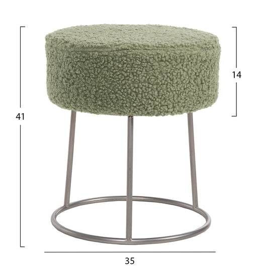 ΣΚΑΜΠΟ KARLO HM8411.27 ΑΠΟ ΦΥΣΤΙΚΙ ΜΠΟΥΚΛΕ ΜΕ ΑΣΗΜΙ ΒΑΣΗ Φ35x41Υ εκ.