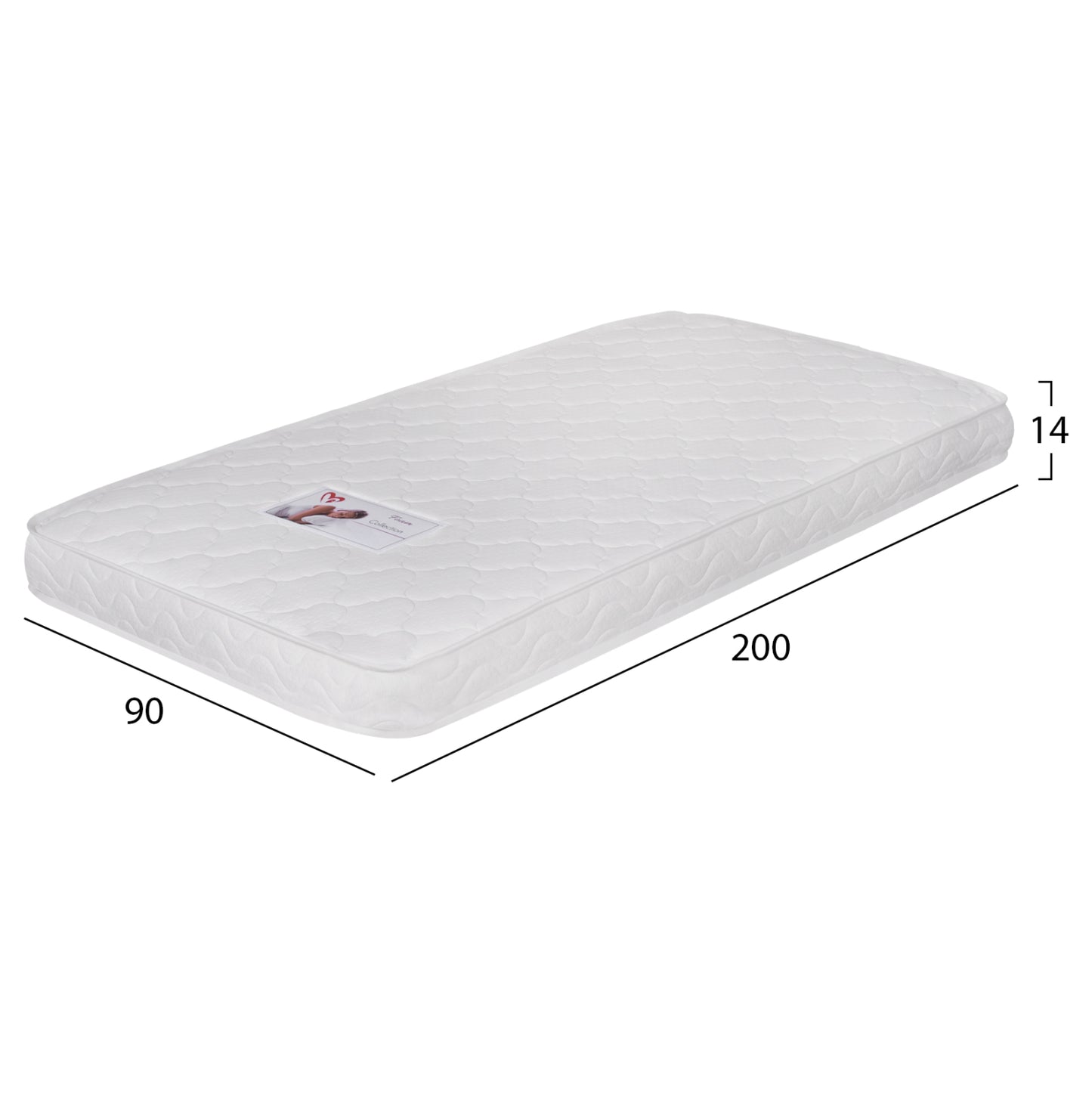 ΣΤΡΩΜΑ ΜΕ FOAM ΧΩΡΙΣ ΕΛΑΤΗΡΙΑ JORDY 90X200 HM374.10  (ROLL PACKING) ΛΕΥΚΟ