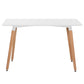 ΤΡΑΠΕΖΙ MINIMAL HM8581.01 ΛΕΥΚΟ MDF-ΠΟΔΙΑ ΟΞΙΑ ΣΕ ΦΥΣΙΚΟ ΧΡΩΜΑ- 120Χ60X74Υεκ.