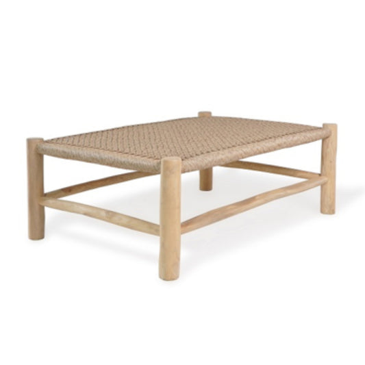 ΤΡΑΠΕΖΙ ΣΑΛΟΝΙΟΥ LONDER HM5985 ΞΥΛΟ ΤΕΑΚ- ΣΥΝΘΕΤΙΚΟ RATTAN-ΦΥΣΙΚΟ 120x80x40Yεκ.