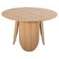 ΤΡΑΠΕΖΙ ΣΤΡΟΓΓΥΛΟ DENTY HM9612.01 MDF ΜΕ ΚΑΠΛΑΜΑ ΔΡΥΟΣ-ΧΡΩΜΑ ΔΡΥΟΣ Φ120x75Υεκ.