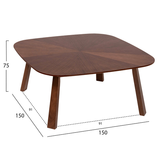 ΤΡΑΠΕΖΙ ΤΡΑΠΕΖΑΡΙΑΣ HM9733 ΞΥΛΙΝΟ ΣΕ ΦΥΣΙΚΟ ΧΡΩΜΑ 150x150χ75Υεκ.